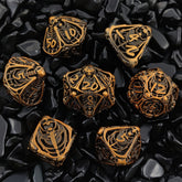 Cryptic Relics Metal Hollow Dice Set – Premium Copper, Available in Antique Gold & Antique Copper